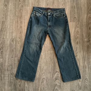 Perry Ellis Men’s Straight Fit Jeans Size 36x30 Straight‎ Fit Blue Denim